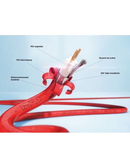 DEVIflex 18T 130W 7m fűtőkábel csőfűtésre és vékony burkolatba padlófűtésre