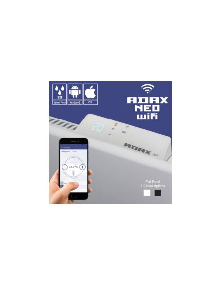Adax Neo WiFi H elektromos konvektor 400W, fehér